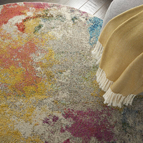 Nourison Celestial Beige Round 53 X 53 Area Rug 805-112819 Image 4