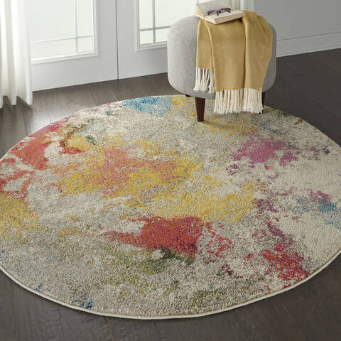 Nourison Celestial Beige Round 53 X 53 Area Rug 805-112819 Image 5