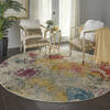 Nourison Celestial Beige Round 710 X 710 Area Rug  805-112821 Thumb 5