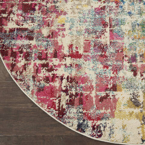 Nourison Celestial Purple Round 53 X 53 Area Rug 805-112831 Image 1