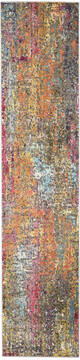 Nourison Celestial Multicolor Runner 10 to 12 ft Polypropylene Carpet 112837