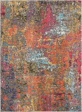 Nourison Celestial Multicolor Rectangle 5x7 ft Polypropylene Carpet 112839