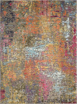 Nourison Celestial Multicolor Rectangle 7x10 ft Polypropylene Carpet 112844
