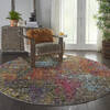 Nourison Celestial Multicolor Round 710 X 710 Area Rug  805-112845 Thumb 3