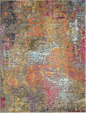Nourison Celestial Multicolor Rectangle 9x12 ft Polypropylene Carpet 112846