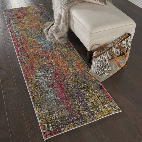 Nourison Celestial Multicolor Runner 22 X 76 Area Rug 805-112847 Image 3