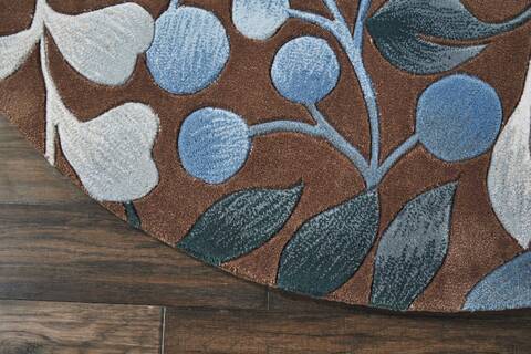 Nourison Contour Brown Round 50 X 50 Area Rug 805-112873 Image 1