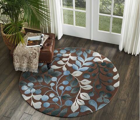 Nourison Contour Brown Round 50 X 50 Area Rug 805-112873 Image 3