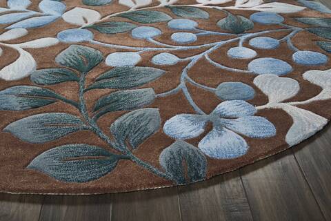 Nourison Contour Brown Round 50 X 50 Area Rug 805-112873 Image 4