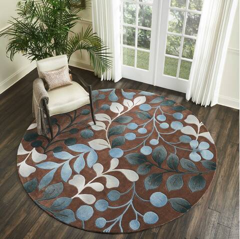 Nourison Contour Brown Round 80 X 80 Area Rug 805-112874 Image 3