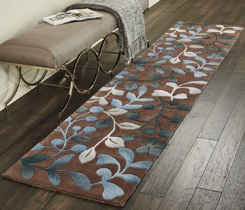 Nourison Contour Brown Runner 23 X 100 Area Rug 805-112876 Image 3