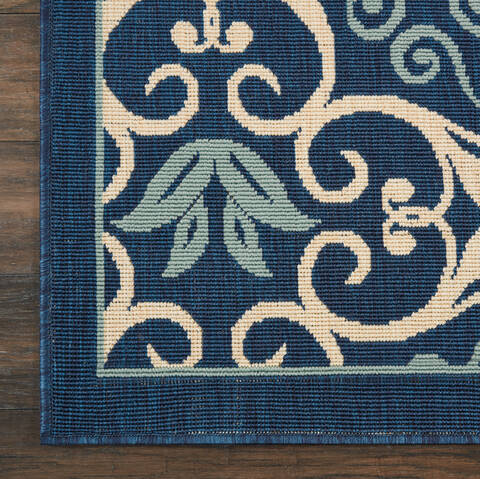 Nourison Caribbean Blue Square 53 X 53 Area Rug 805-112879 Image 1