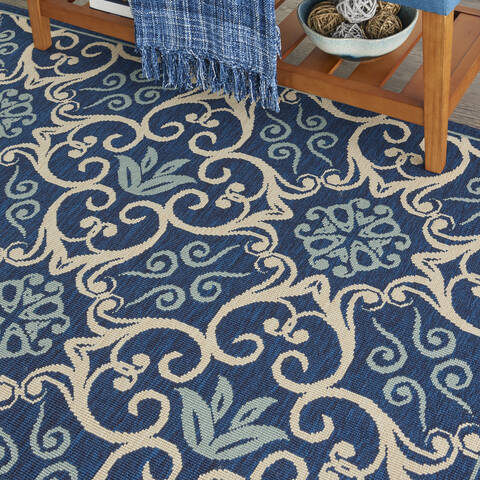 Nourison Caribbean Blue Square 53 X 53 Area Rug 805-112879 Image 4