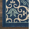 Nourison Caribbean Blue Square 53 X 53 Area Rug 805-112879 Thumb 1