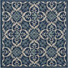 Nourison Caribbean Blue Square 53 X 53 Area Rug  805-112879 Thumb 0