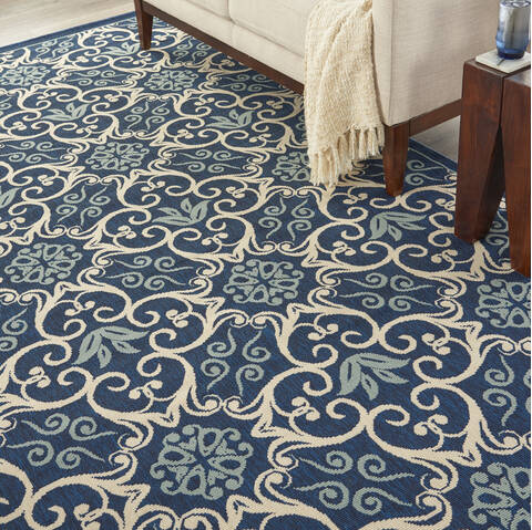 Nourison Caribbean Blue 67 X 96 Area Rug 805-112881 Image 4