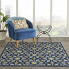 Nourison Caribbean Blue Square 53 X 53 Area Rug  805-112883 Thumb 3