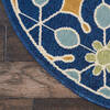 Nourison Caribbean Blue Round 40 X 40 Area Rug 805-112884 Thumb 1