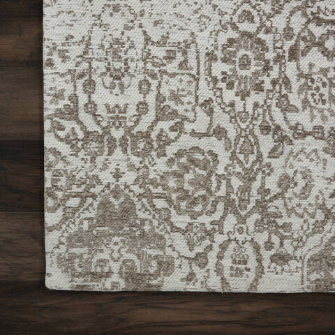 Nourison Damask Beige Runner 23 X 76 Area Rug 805-112889 Image 1