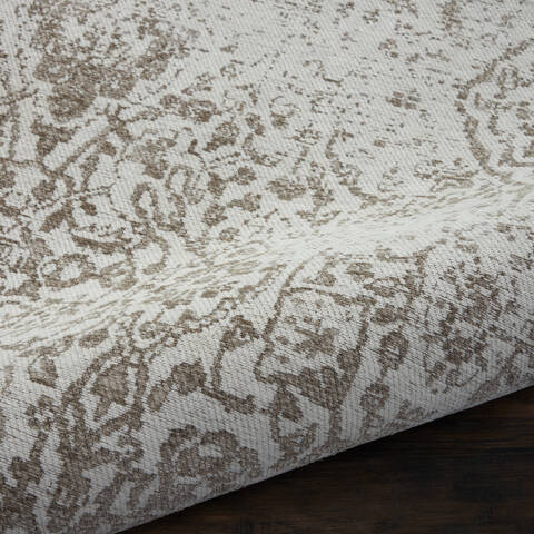 Nourison Damask Beige Runner 23 X 76 Area Rug 805-112889 Image 2