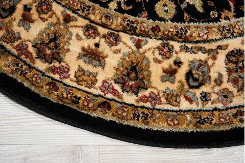 Nourison Delano Black Round 710 X 710 Area Rug 805-112893 Image 1