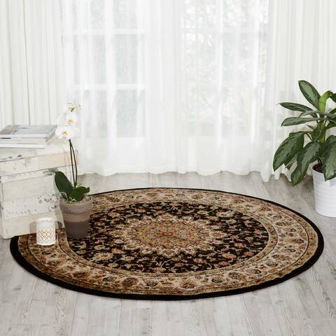 Nourison Delano Black Round 710 X 710 Area Rug 805-112893 Image 3