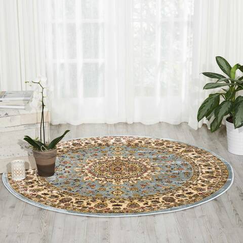 Nourison Delano Blue Round 710 X 710 Area Rug 805-112894 Image 3