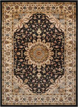 Nourison Delano Black Rectangle 9x12 ft Polypropylene Carpet 112895