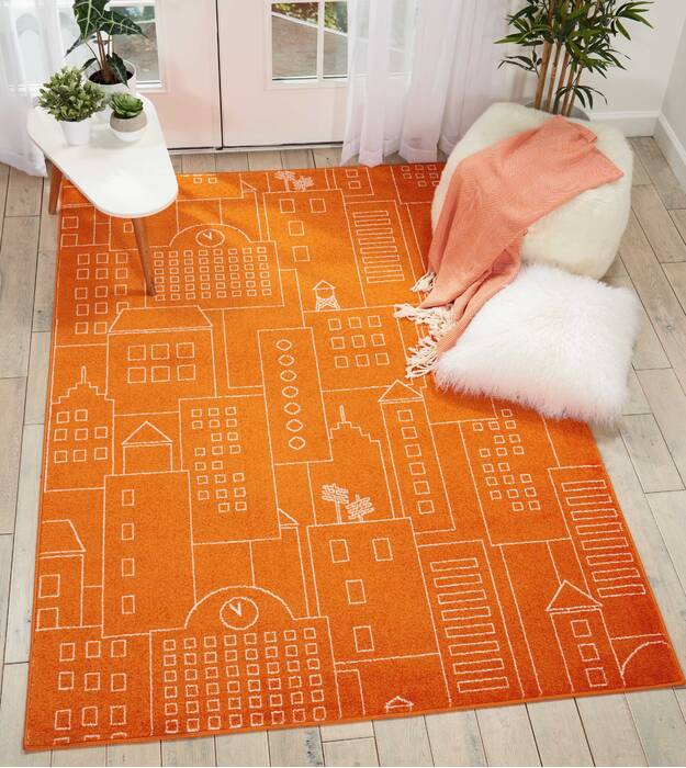 Nourison Miles Orange 40 X 60 Area Rug 805-112911 Image 3