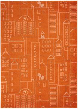 Nourison DWS02 MILES Orange Rectangle 5x7 ft Polypropylene Carpet 112912