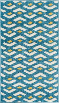 Nourison Harper Blue Rectangle 2x4 ft Polypropylene Carpet 112913