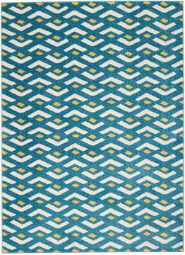 Nourison Harper Blue Rectangle 4x6 ft Polypropylene Carpet 112914