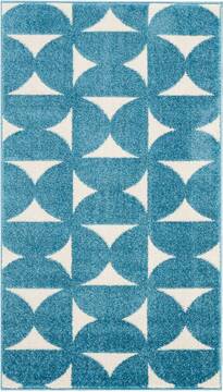 Nourison Harper Blue Rectangle 2x4 ft Polypropylene Carpet 112923