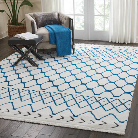 Nourison Kamala White 710 X 106 Area Rug 805-112954 Image 4