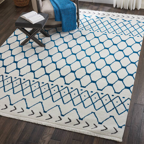 Nourison Kamala White 710 X 106 Area Rug 805-112954 Image 6