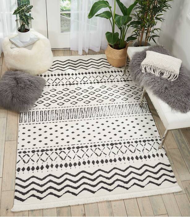 Nourison Kamala White 710 X 106 Area Rug 805-112956 Image 3