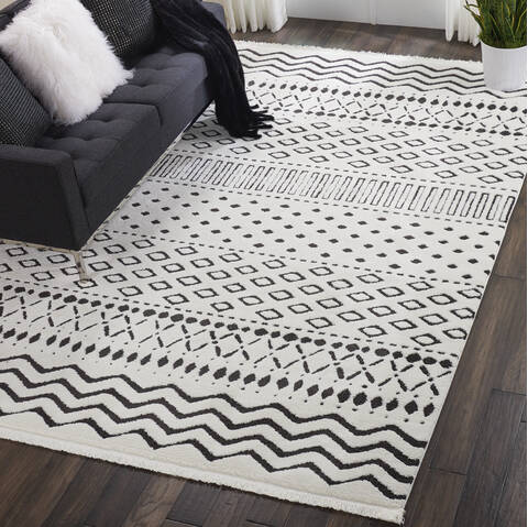 Nourison Kamala White 710 X 106 Area Rug 805-112956 Image 6