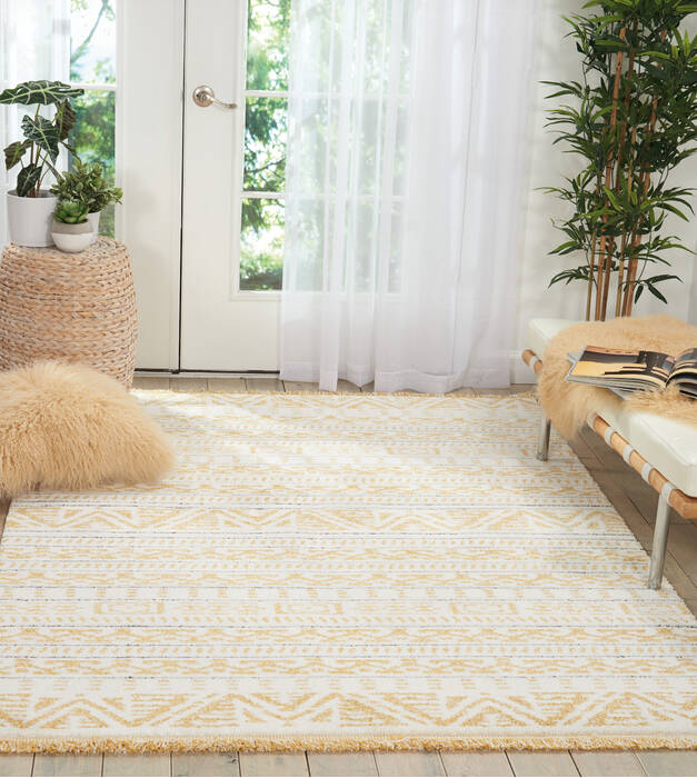 Nourison Kamala Yellow 53 X 73 Area Rug 805-112971 Image 4