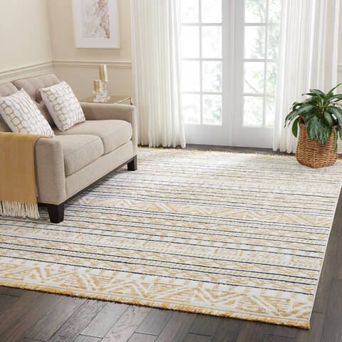 Nourison Kamala Yellow 710 X 106 Area Rug 805-112972 Image 4