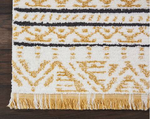 Nourison Kamala Yellow Runner 22 X 76 Area Rug 805-112975 Image 1