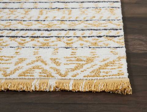 Nourison Kamala Yellow Runner 22 X 76 Area Rug 805-112975 Image 4