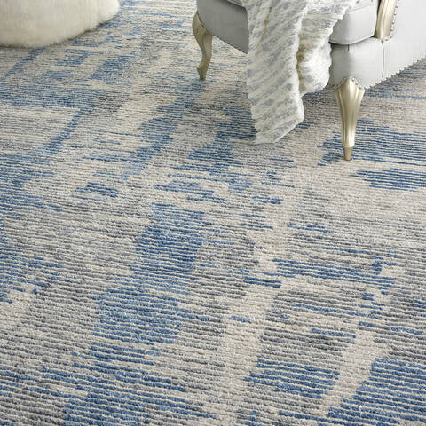 Nourison Ellora Blue 79 X 99 Area Rug 805-113002 Image 4