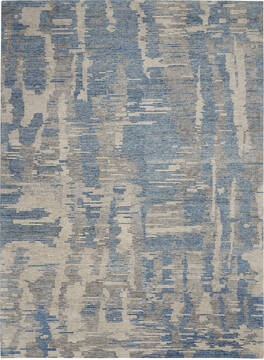 Nourison Ellora Blue Rectangle 8x10 ft Rayon Carpet 113002