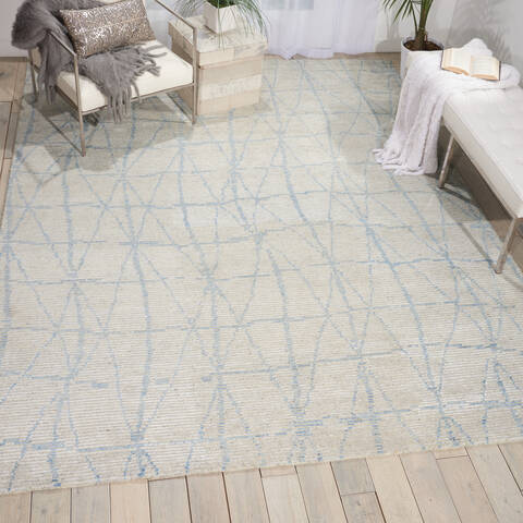 Nourison Ellora Blue 79 X 99 Area Rug 805-113017 Image 4