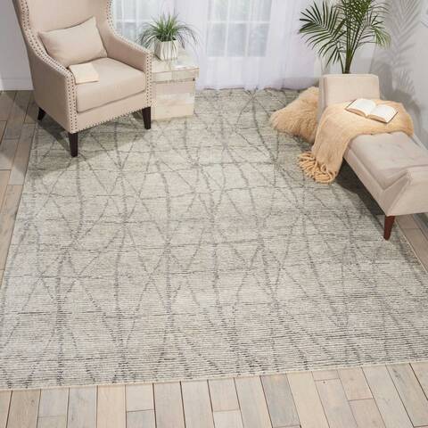Nourison Ellora Beige 79 X 99 Area Rug 805-113022 Image 3