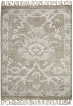 Nourison Elan Grey Rectangle 2x3 ft Wool Carpet 113039