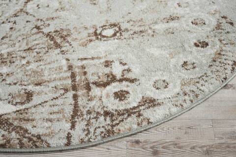 Nourison Euphoria Grey Round 710 X 710 Area Rug 805-113053 Image 4