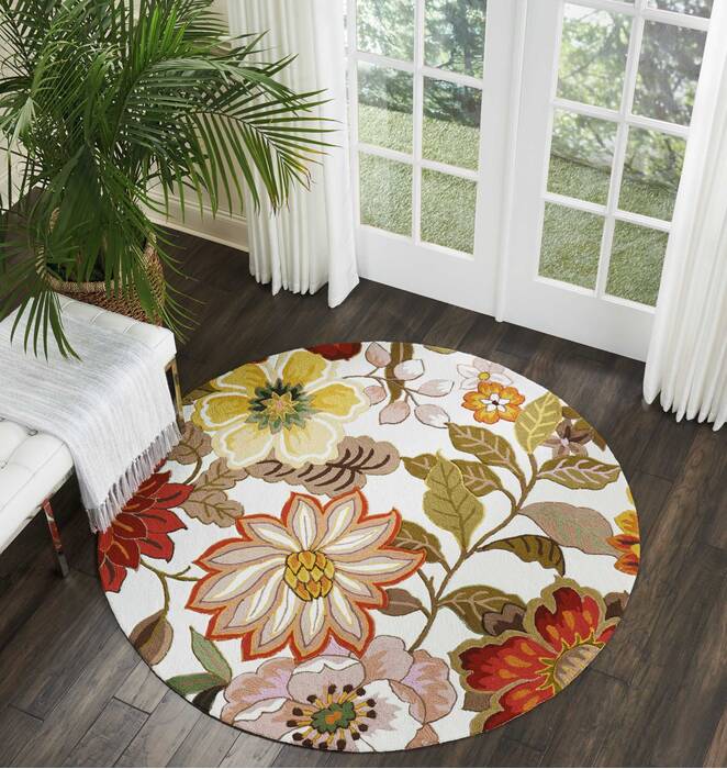 Nourison Fantasy Beige Round 56 X 56 Area Rug 805-113059 Image 3