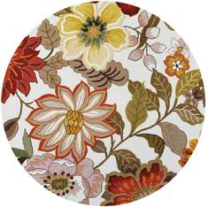 Nourison Fantasy Beige Round 5'6" X 5'6" Area Rug  805-113059