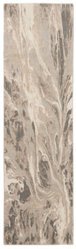 Nourison Elegance Grey Runner 6 to 9 ft Polyester Carpet 113072
